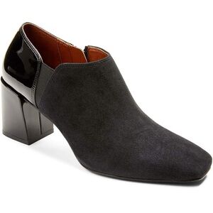 NWOB Vionic Iris Linda Heeled ‘Shootie,’ Black Patent/Suede, 6 Medium US